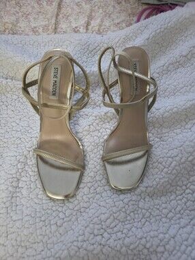 Steve Madden Metallic Gold Strappy Heels
